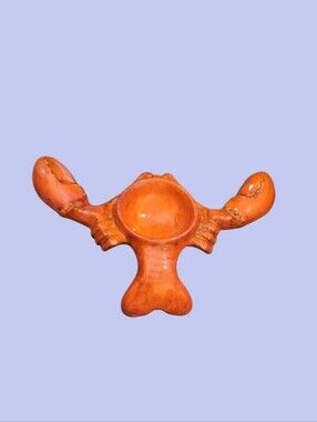Vintage Metlox Pottery Serving Dish In Shape Of Lobster